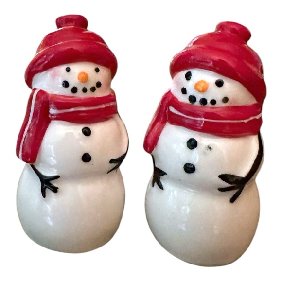 NEW Cracker Barrel Christmas Holidays Winter Snowman Salt & Pepper Shaker Set - Picture 3 of 8